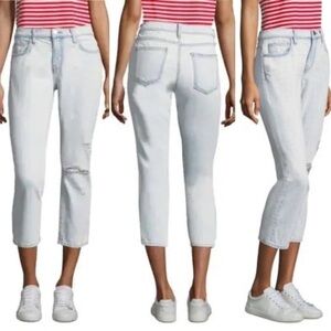 Current Elliott “The Cropped Straight” Jean Size 25 / 2 Light Wash New NWT